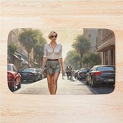 Digital design Charlize Theron Bath Mat