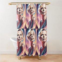 Charlize Theron Shower Curtain