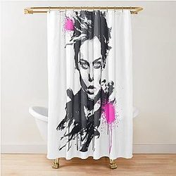 Charlize Theron Fashion Portrait Design Shower Curtain