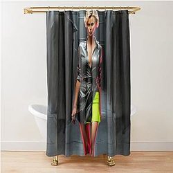 Digital Design of Charlize Theron Shower Curtain