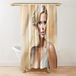 Digital Design Charlize Theron Shower Curtain
