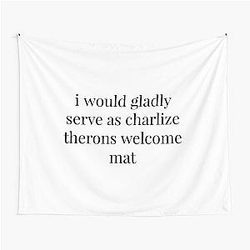 Charlize Theron Welcome Tapestry