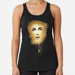 Charlize Theron Gold Racerback Tank Top