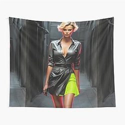 Digital Design of Charlize Theron Tapestry
