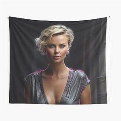 Digital Design of Charlize Theron Tapestry