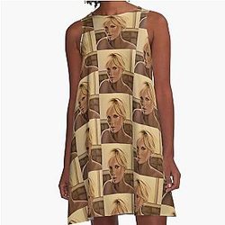 Charlize Theron Paints A-Line Dress
