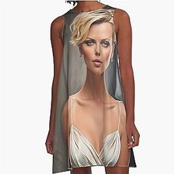 Digital design Charlize Theron A-Line Dress