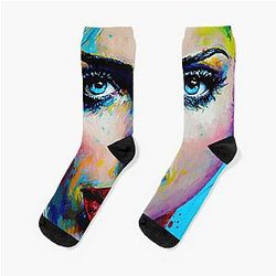 Charlize Theron Painting Socks