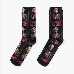 Digital design Charlize Theron Socks