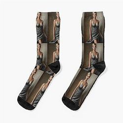 Digital design of Charlize Theron 15 Socks