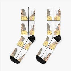 Charlize Theron Hand-Drawn Art Socks