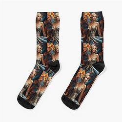 Digital design of Charlize Theron socks