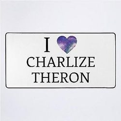 I Love Charlize Theron Galaxy Design Desk Mat