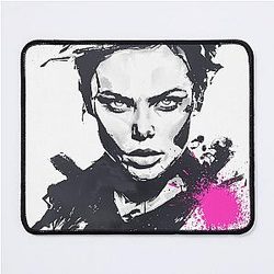 Charlize Theron Fashion Portrait Mouse Pad