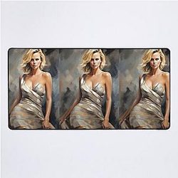 Digital design Charlize Theron Desk Mat