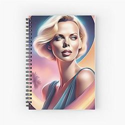 Charlize Theron Spiral Notebook
