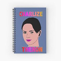 Charlize Theron Spiral Notebook