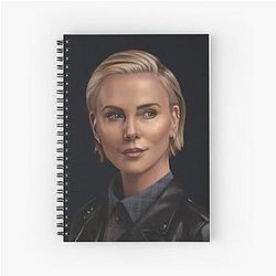 Charlize Theron Spiral Notebook
