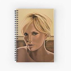 Charlize Theron Spiral Notebook