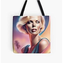 Charlize Theron All Print Tote Bag