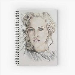 Charlize Theron Spiral Notebook