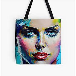 Charlize Theron Art Painting Tote Bag