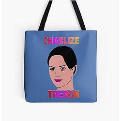Charlize Theron All Over Print Tote Bag