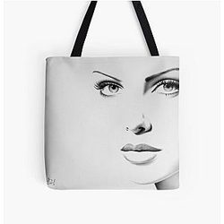 Charlize Theron Minimal Portrait Tote Bag