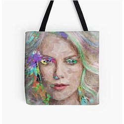 Charlize Theron Watercolor Tote Bag