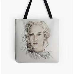 Charlize Theron Drawing Tote Bag