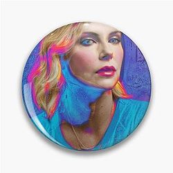 Pop Art Charlize Theron Pin