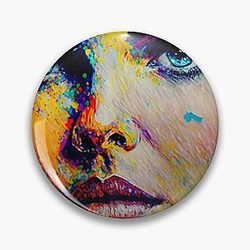 Charlize Theron Art Pin