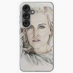 Charlize Theron drawing Samsung Soft Case