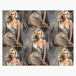 Digital design of Charlize Theron Jigsaw Puzzle