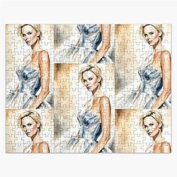 Digital design of Charlize Theron Jigsaw Puzzle