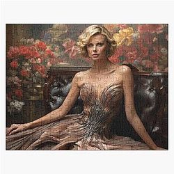 Digital design of Charlize Theron Jigsaw Puzzle