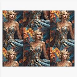Digital design of Charlize Theron Jigsaw Puzzle