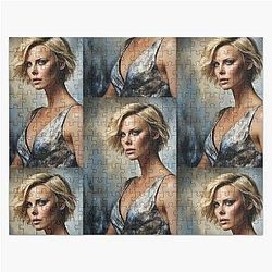 Digital design of Charlize Theron Jigsaw Puzzle