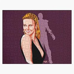 Charlize Theron - An illustration by Paul Cemmick Jigsaw Puzzle