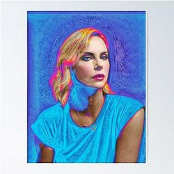 Pop Art Charlize Theron New Hollywood Glamour Series Poster