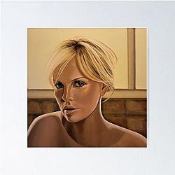 Charlize Theron Painting Poster