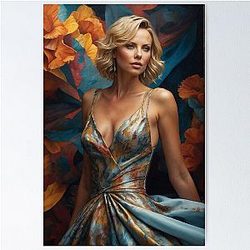 Digital design of Charlize Theron Poster