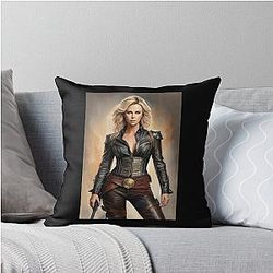 Charlize Theron Throw Pillow