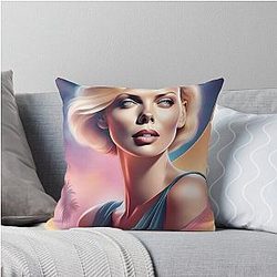 Charlize Theron Throw Pillow