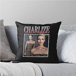 Charlize Theron Vintage Throw Pillow