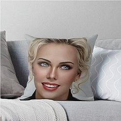 Inspired Charlize Theron AI Art Throw Pillow