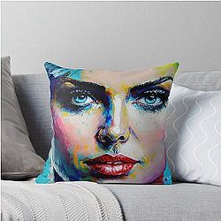 Charlize Theron Throw Pillow