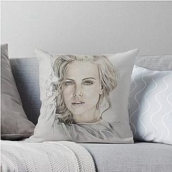 Charlize Theron Drawing Pillow