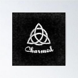 Charmed Sign  Triquetra  Witches Knot  Witch Symbol  Drawing for Spiritual Women Poster