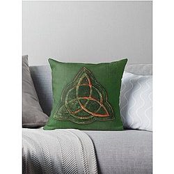Book of Shadows - Charmed Triquetra Design Throw Pillow